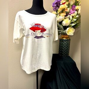 Circus Circus White Red Hat Design Graphic Tee Size Medium